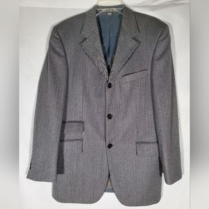 HUGO BOSS GREY VIRGEN WOOL ASTOR BLAZER VITALE BARBERIS CONONICO (EU)48 (US)38R